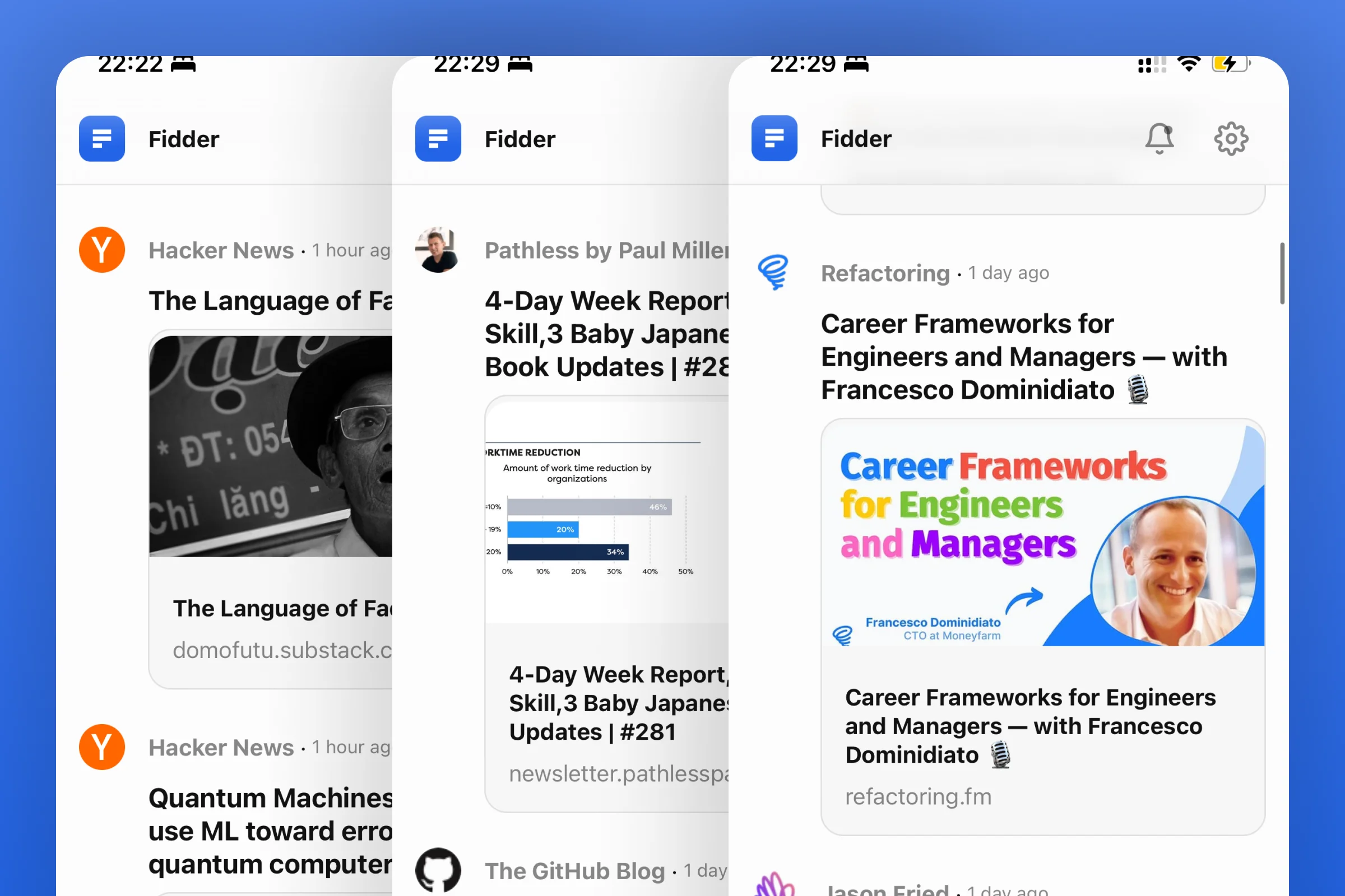 Fidder, a free & simple RSS reader that cuts through the noise and works everywhere