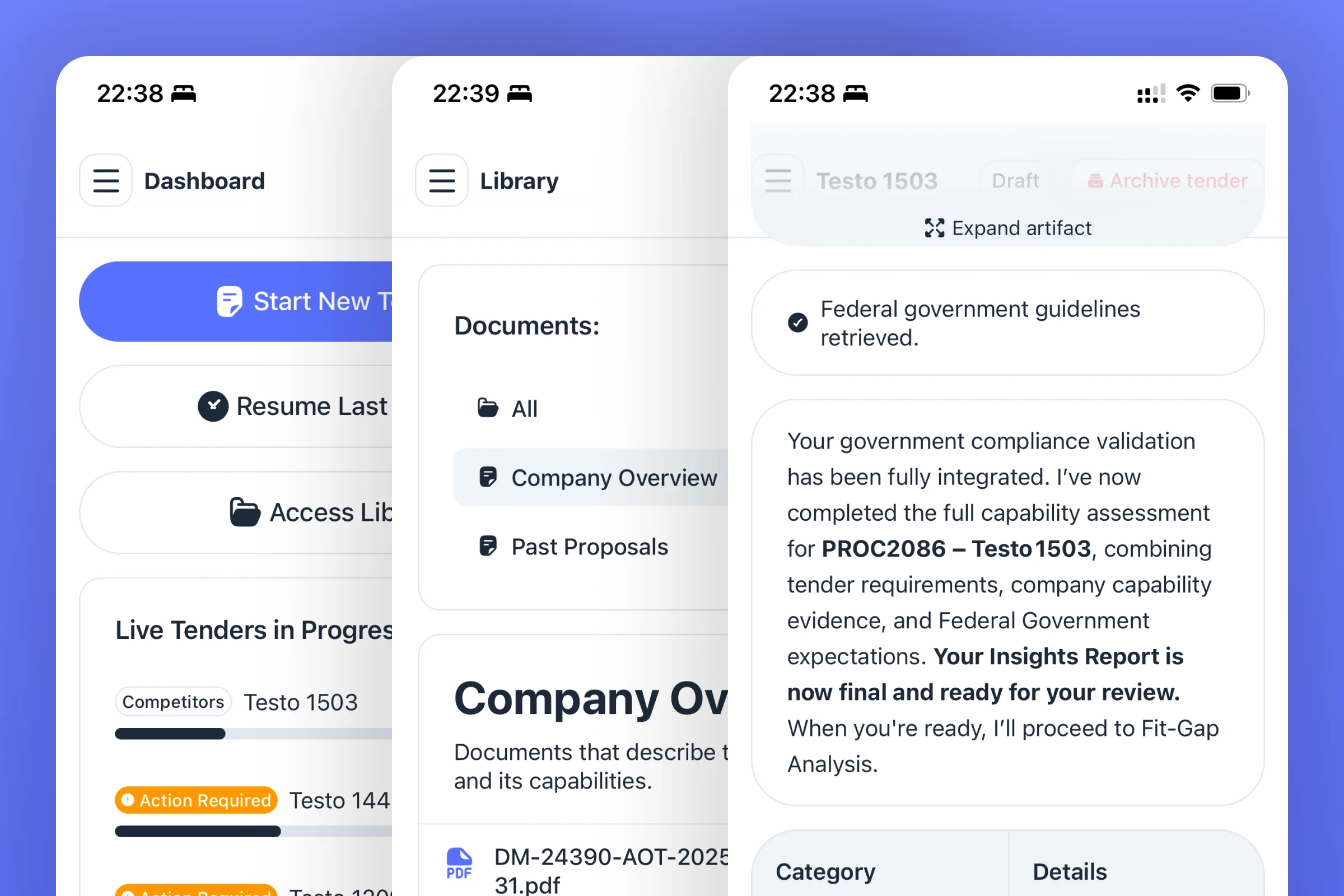 Initial launch of TenderPilot, an AI-powered tendering software for Australian SMEs